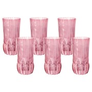 Набор 6 стаканов для воды Same Адажио розовая 0,35 л