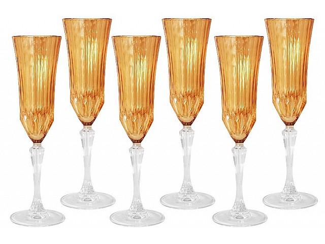 Набор 6 бокалов для шампанского Same Адажио янтарная