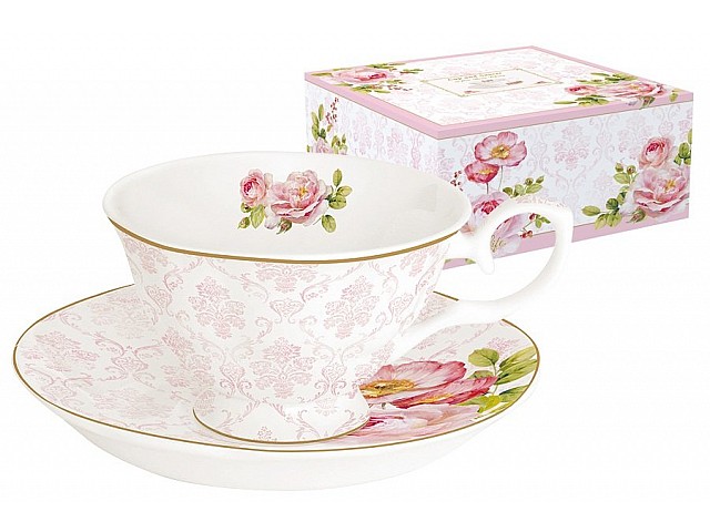 Чашка с блюдцем Дамасская роза Easy Life R2S 0,2 л