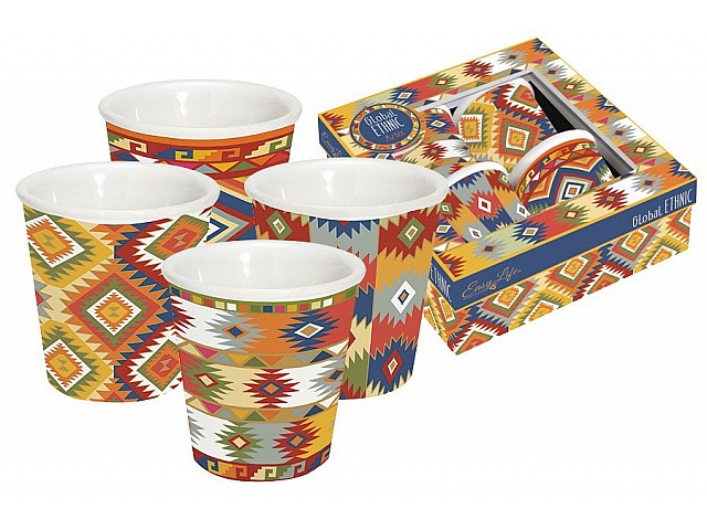 Набор из 4-х кружек для эспрессо Ацтеки Easy Life R2S 100 мл