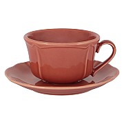 Чашка с блюдцем Villa (красная) Matceramica