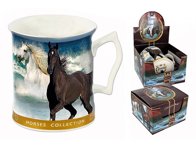 Кружка Лошади Гнедая и Серая