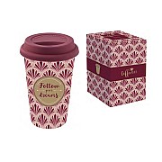 Кружка с крышкой (бордо) TRAVEL MUG Easy Life R2S 0,35 л