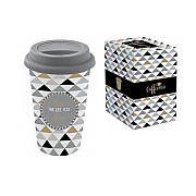 Кружка с крышкой (серая) TRAVEL MUG Easy Life R2S 0,35 л