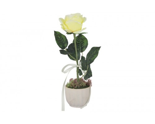 Декоративные цветы Dream Garden Роза жёлтая в вазе