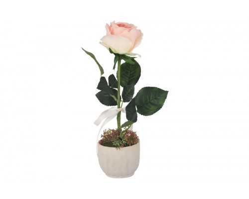 Декоративные цветы Dream Garden Роза светло-розовая в вазе