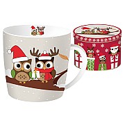 Кружка CHRISTMAS OWLS Совы на ветке Easy Life R2S 0,35 л