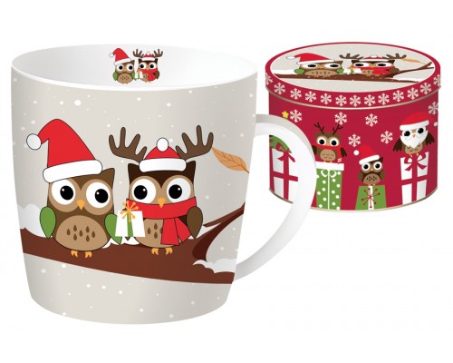 Кружка CHRISTMAS OWLS Совы на ветке Easy Life R2S 0,35 л