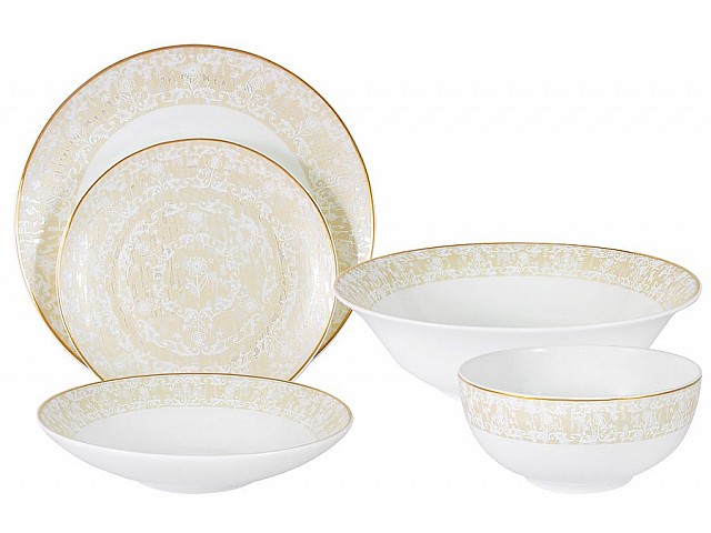 Обеденный сервиз Сияние Anna Lafarg Emily на 6 персон 21 предмет