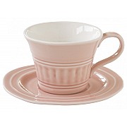 Чашка с блюдцем (розовый) Abitare