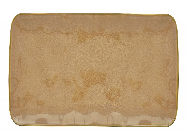 Тарелка прямоугольная (коричневый) Interiors 27х19 см