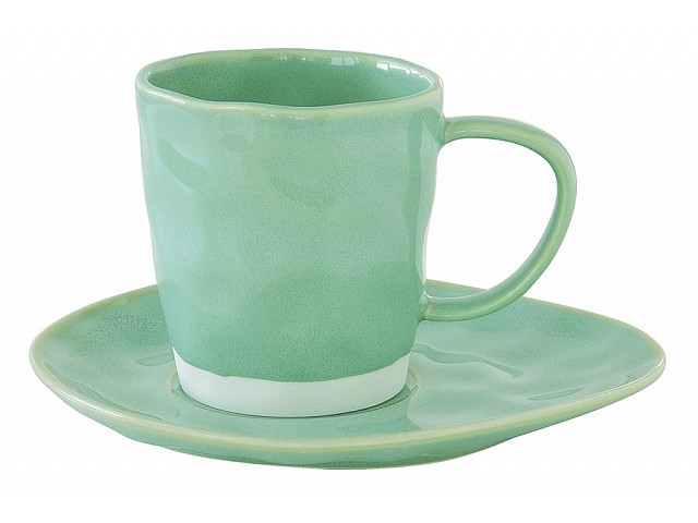 Чашка с блюдцем (мятный) Interiors Easy Life 250 мл