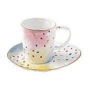 Чашка с блюдцем Брызги красок 0,25 л