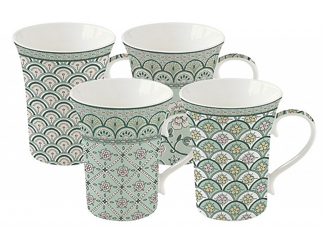 Набор из 4-х кружек (зелёный) Муссон