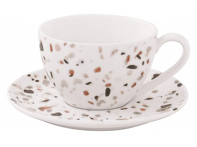 Чашка с блюдцем Терраццо