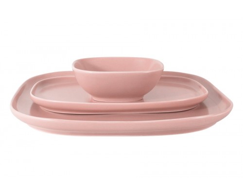 Набор посуды Форма Maxwell & Williams розовый: 2 тарелки + салатник