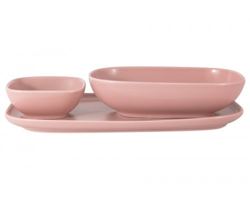 Набор посуды Форма Maxwell & Williams розовый: тарелка + 2 салатника