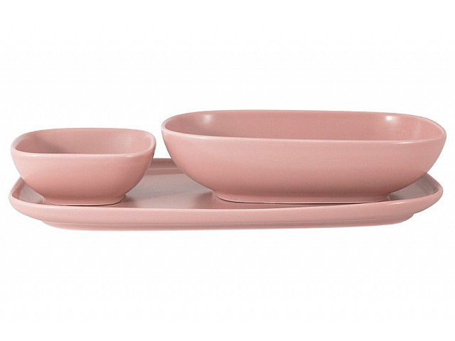 Набор посуды Форма Maxwell & Williams розовый: тарелка + 2 салатника
