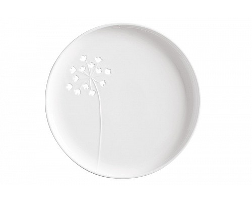 Тарелка круглая белая Листья Maxwell & Williams 23 см