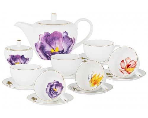 Чайный сервиз Flowers Julia Vysotskaya на 6 персон 14 предметов