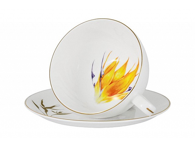 Чашка с блюдцем Strelitzia Julia Vysotskaya