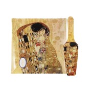 Блюдо квадратное с лопаткой Поцелуй (Густав Климт) 25 см