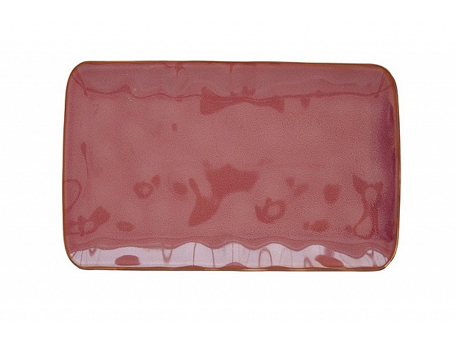 Тарелка прямоугольная (тёмно-малиновый) Interiors Easy Life 20х13 см
