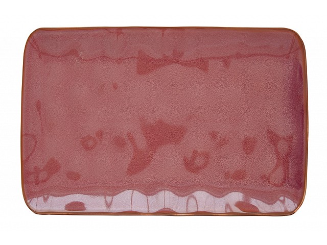 Тарелка прямоугольная (тёмно-малиновый) Interiors Easy Life 27х19 см