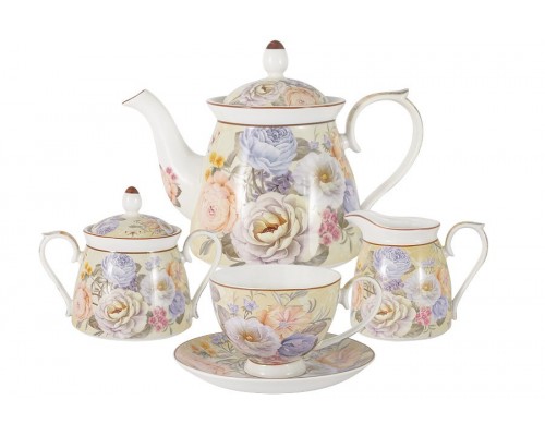 Чайный сервиз из 15 предметов на 6 персон Цветочный вальс Anna Lafarg Primavera