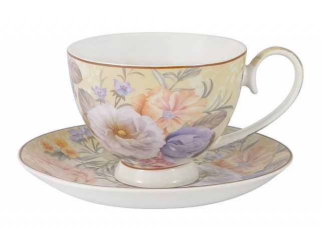Чашка с блюдцем Цветочный вальс Anna Lafarg Primavera 0,25 л