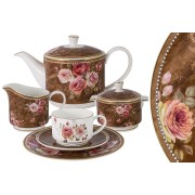 Чайный сервиз Английская роза Anna Lafarg Emily на 6 персон 21 предмет