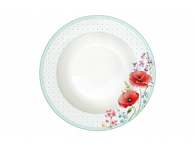 Тарелка суповая Красные маки Easy Life (R2S) без индивидуальной упаковки