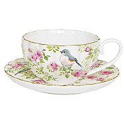 Чашка с блюдцем Птицы в саду Easy Life
