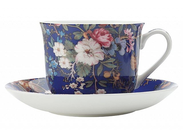 Чашка с блюдцем Цветочная муза 0,48 л