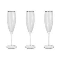 Набор бокалов для шампанcкого Пиза серебро Same 6 шт
