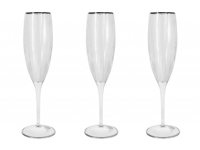 Набор бокалов для шампанcкого Пиза серебро Same 6 шт