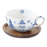 Чашка с крышкой-подставкой из акации Пагода Easy Life 0,25 л