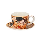 Чашка с блюдцем Поцелуй (Г. Климт) Carmani 0,08 л