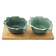Набор из 2-х салатников на подставке из бамбука Мадагаскар Easy Life 15 см