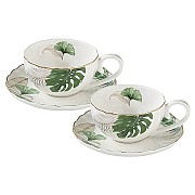 Набор из 2-х чашек для кофе с блюдцами Экзотика Easy Life 0,1 л