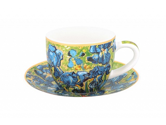 Чашка с блюдцем Ирисы (В. Ван Гог) Carmani 0,08 л