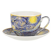 Чашка с блюдцем Звёздная ночь (Ван Гог) Carmani 0,26 л
