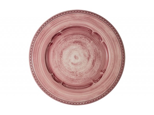 Тарелка обеденная Augusta розовая Matceramica 27 см