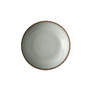 Тарелка суповая 23х45 см Серые ромбы Mandala серо-бежевая