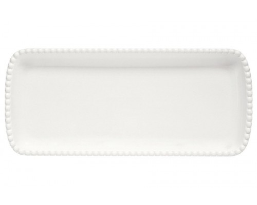 Блюдо прямоугольное Tiffany Easy Life белое 36х16 см