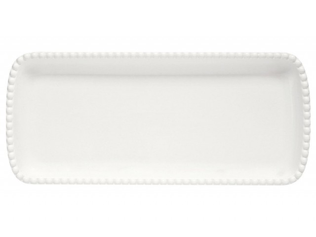 Блюдо прямоугольное Tiffany Easy Life белое 36х16 см