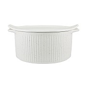 Кастрюля Speckle 3 л с крышкой круглая молочная