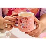 Кружка Цветы Camilla 2 шт 380 мл и 120 мл светло-оранжевая