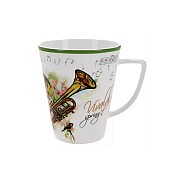 Кружка Весна A. Vivaldi 380 мл белая с зеленым кантом
