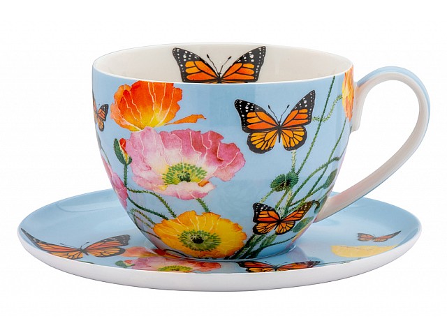 Чашка с блюдцем Маки, 0,4 л